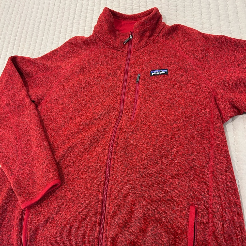 Patagonia Red Full-Zip Better Sweater Jacket